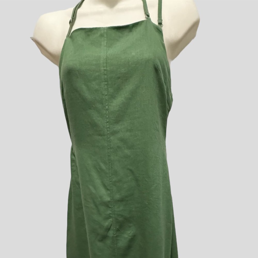 Zara XS NWT open back green maxi dress